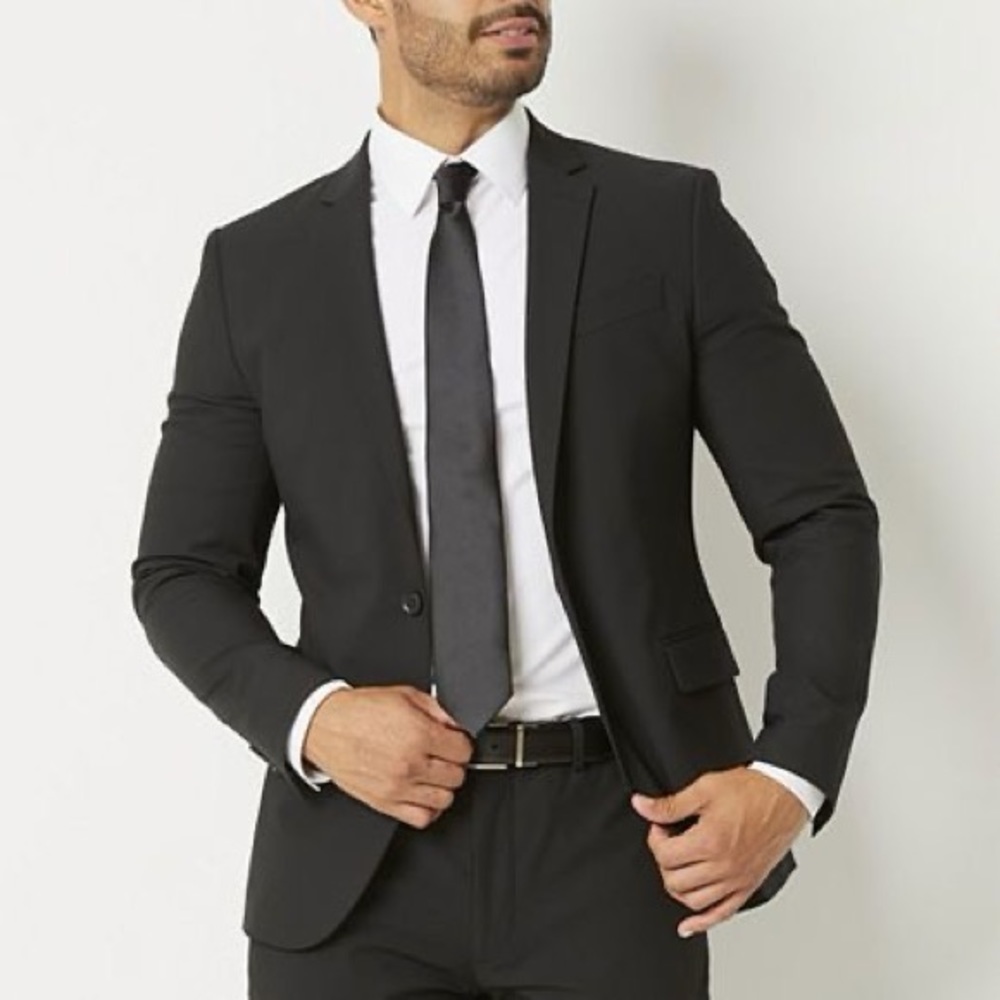 JF J.Ferrar Ultra Comfort Mens Stretch Fabric Slim Fit Suit Jacket